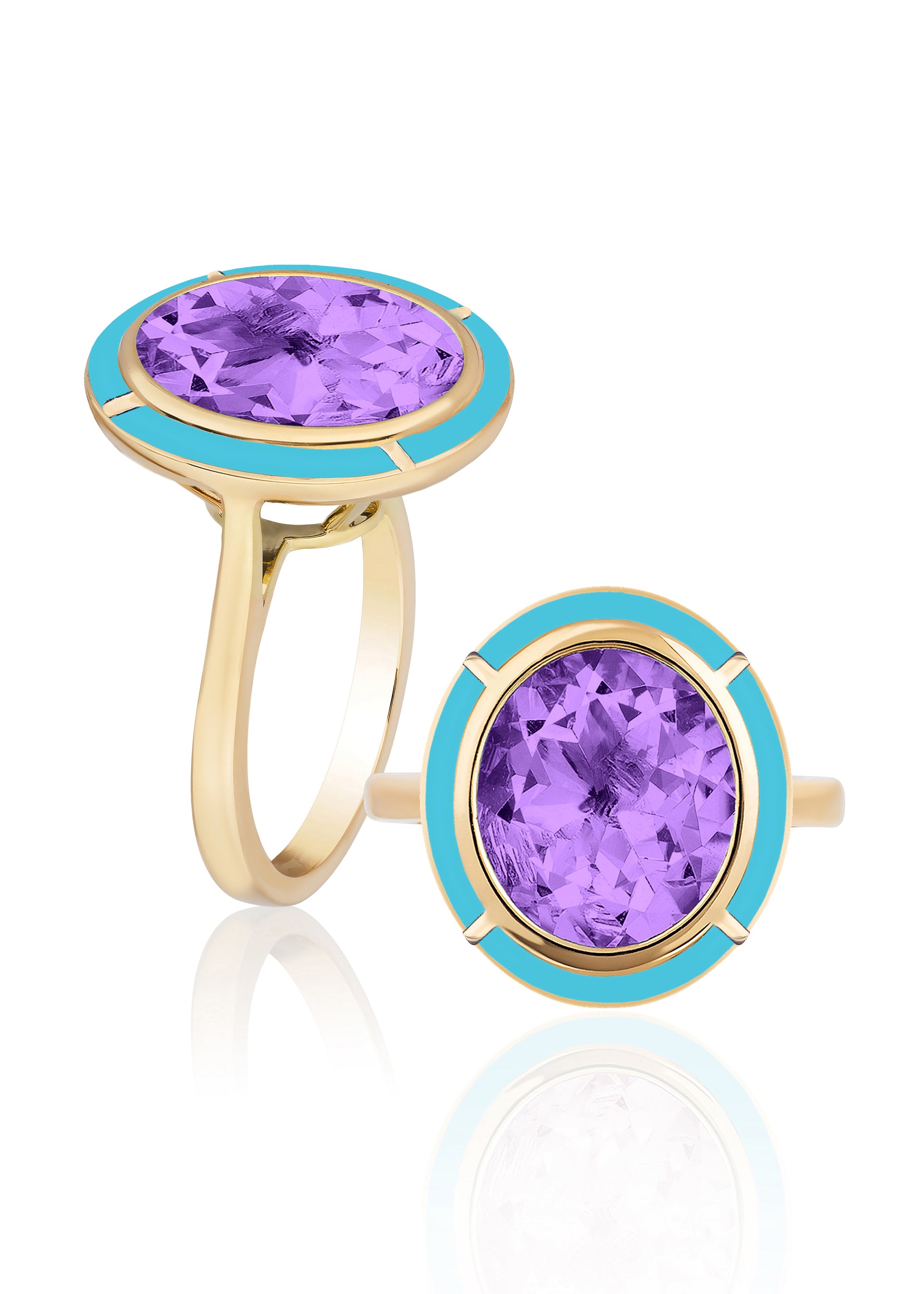 Amethyst with Turquoise