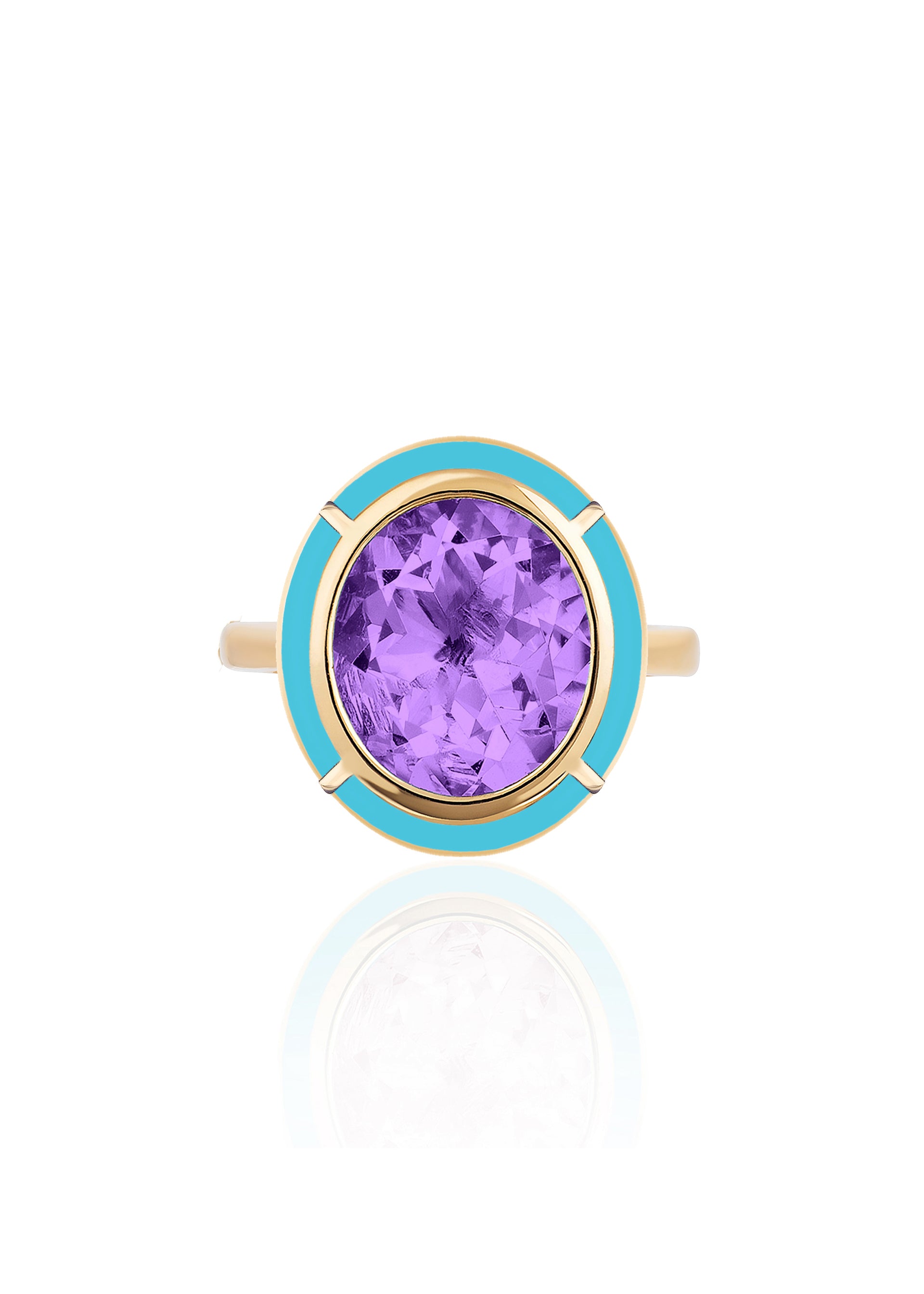 Amethyst with Turquoise