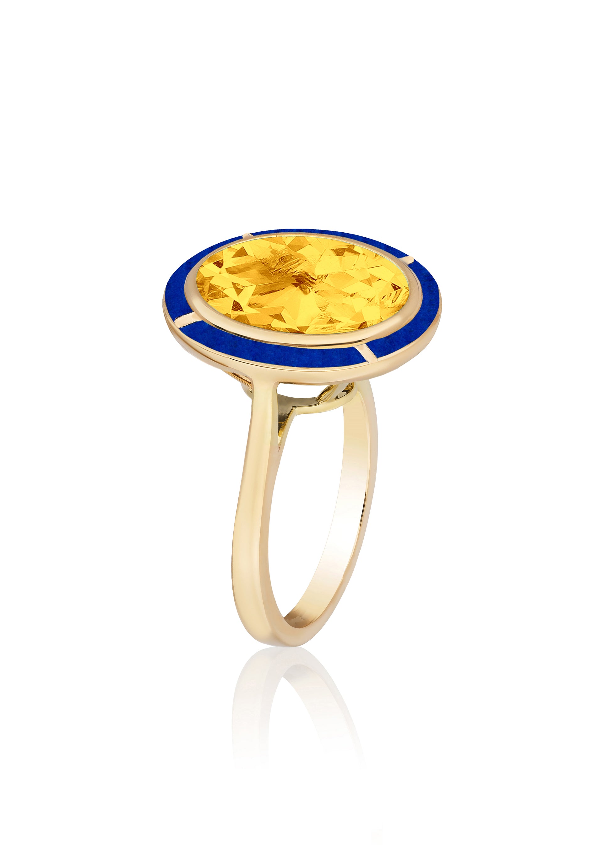 Citrine with Lapis