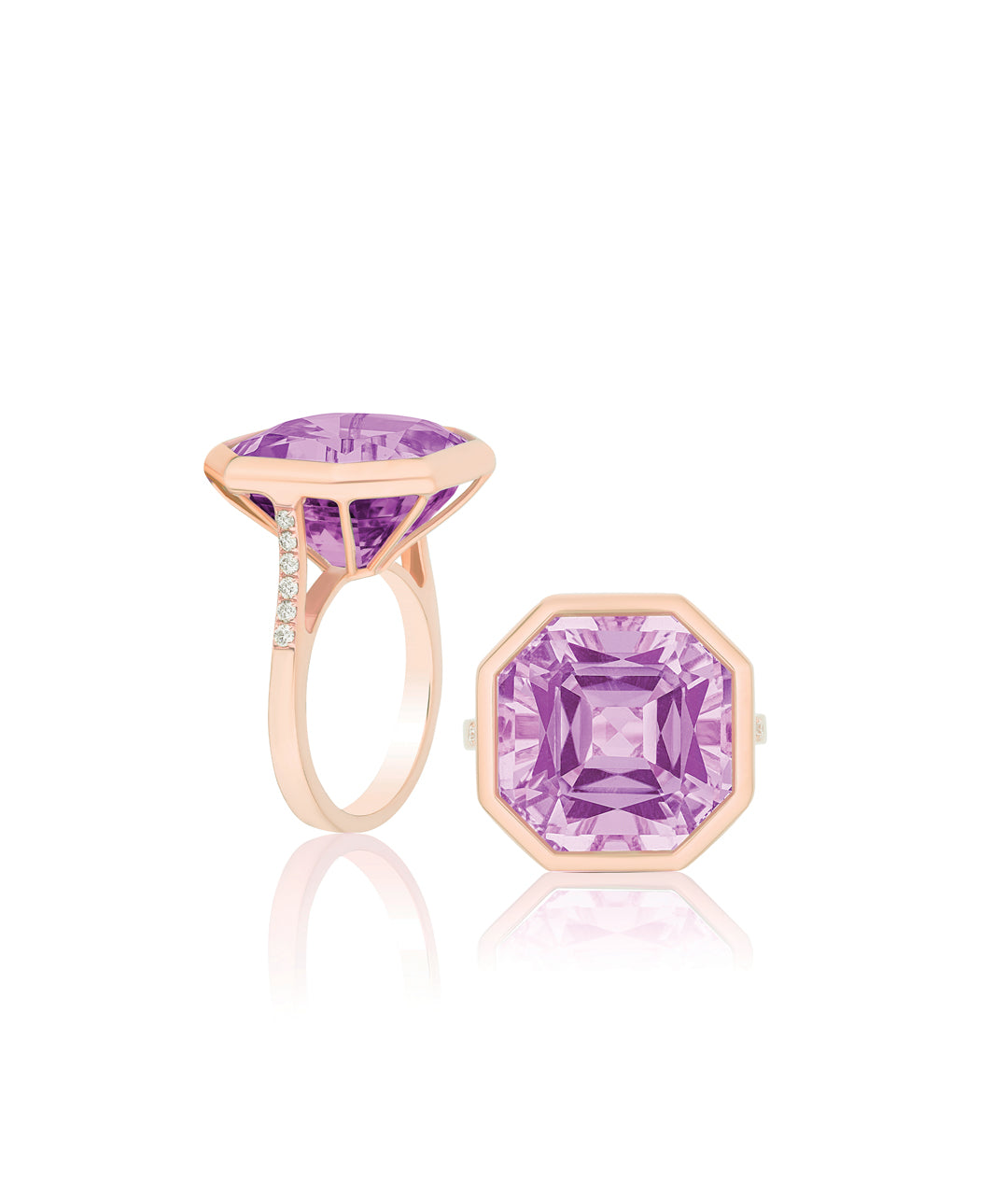 Rose gold-Lavender Amethyst