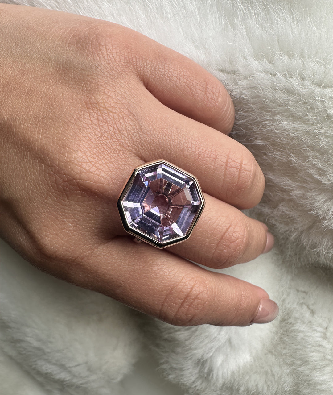 Rose gold-Lavender Amethyst