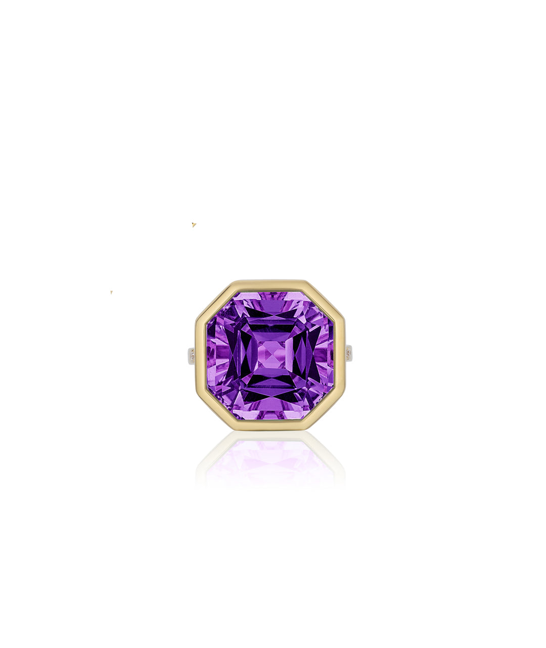 Yellow gold-Amethyst