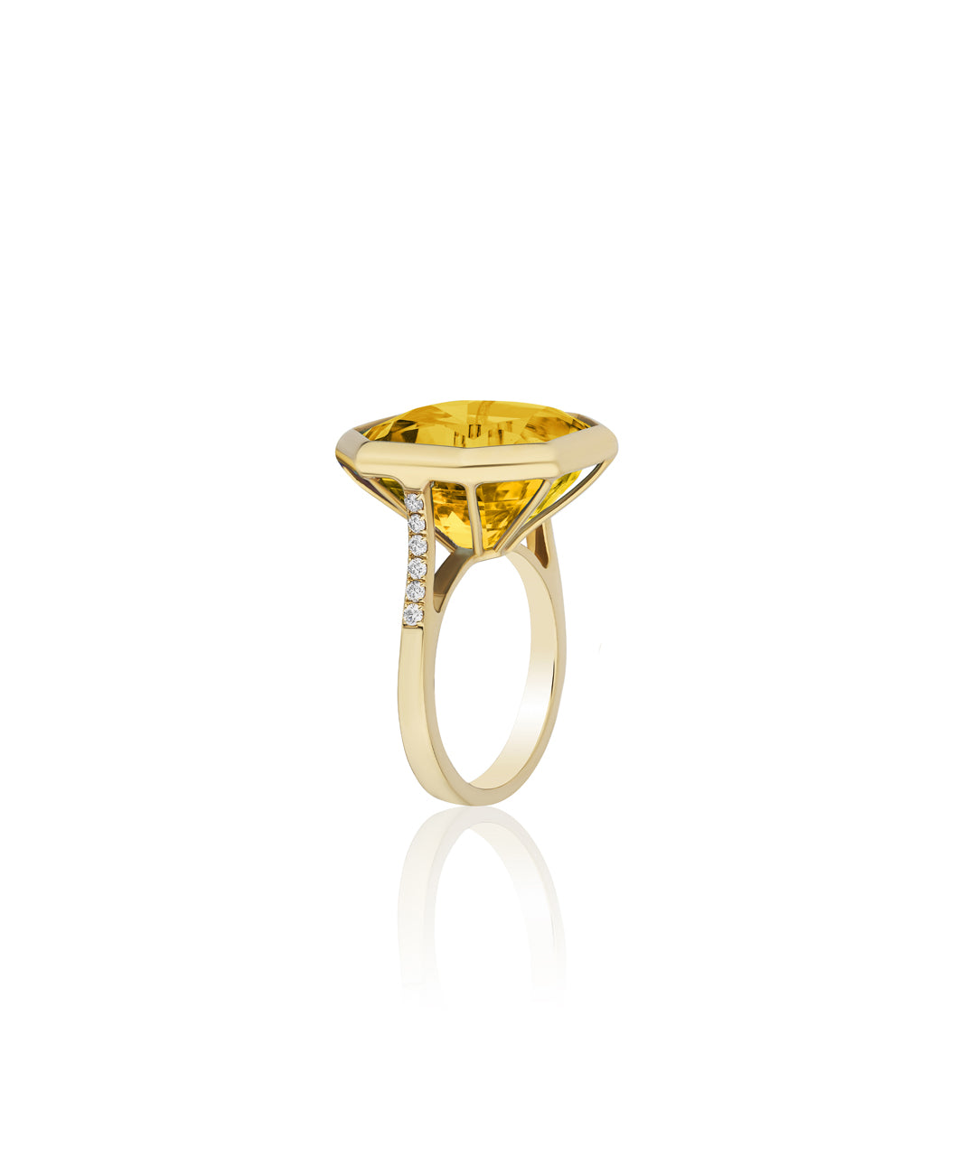 Yellow gold-Citrine