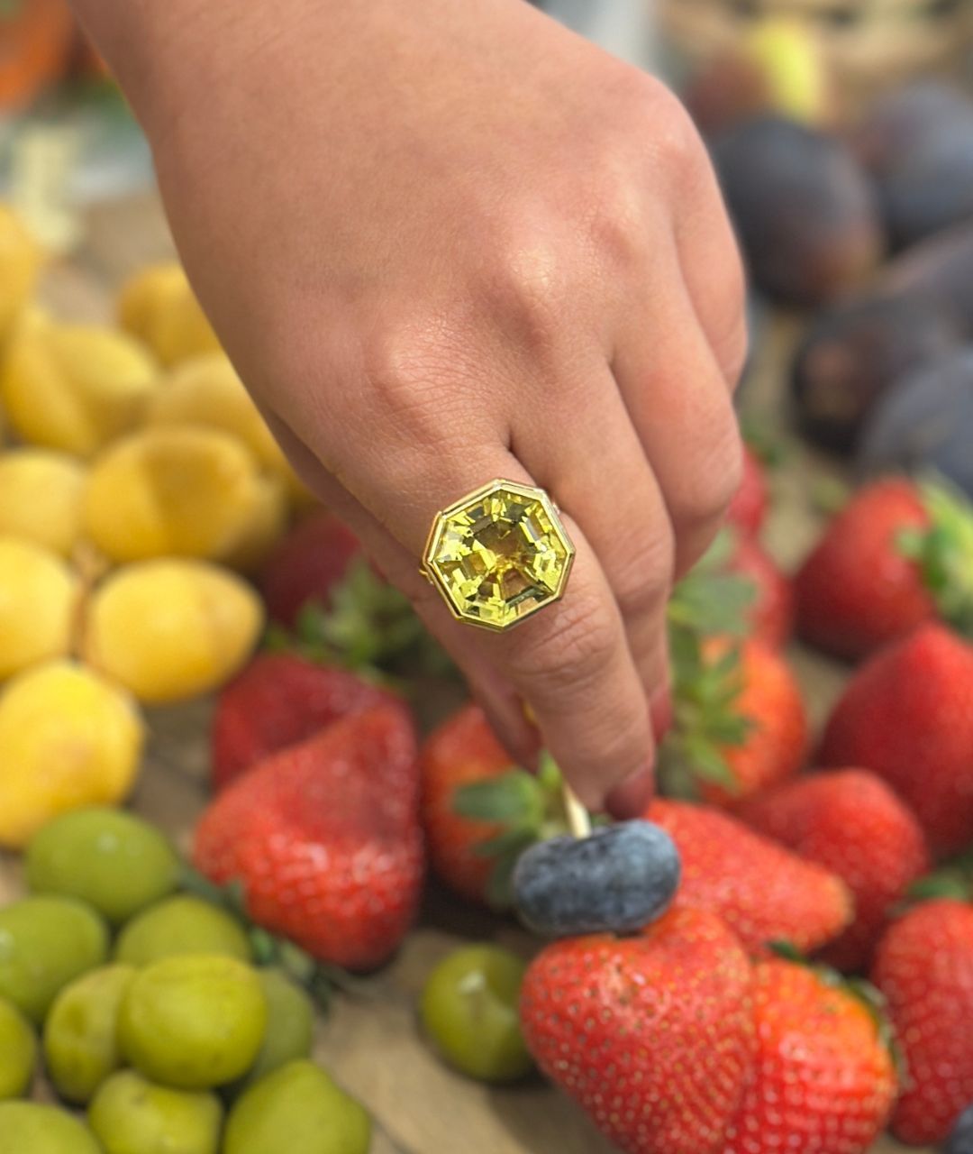 Yellow gold-Lemon Quartz