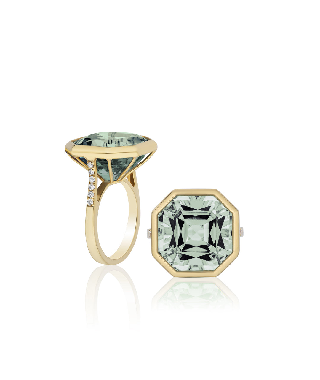 Yellow gold-Prasiolite