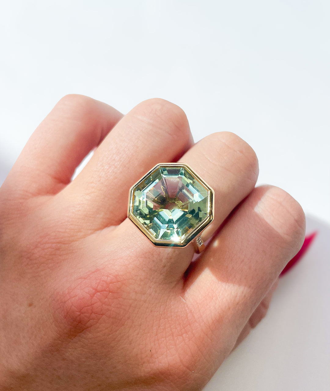 Yellow gold-Prasiolite