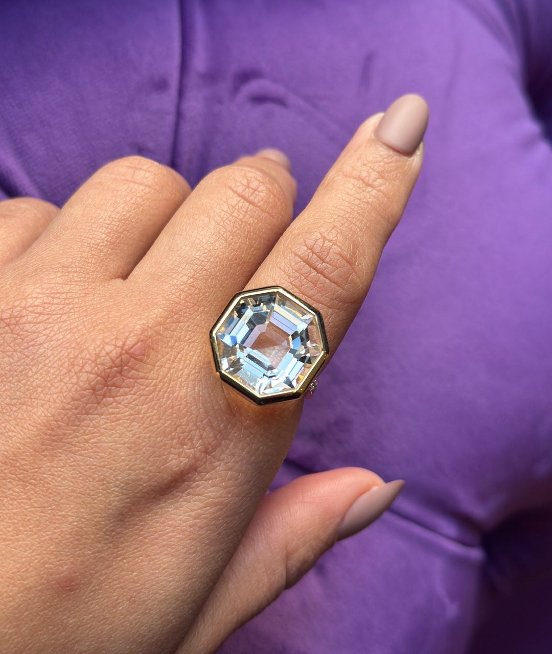 Yellow gold-Rock Crystal