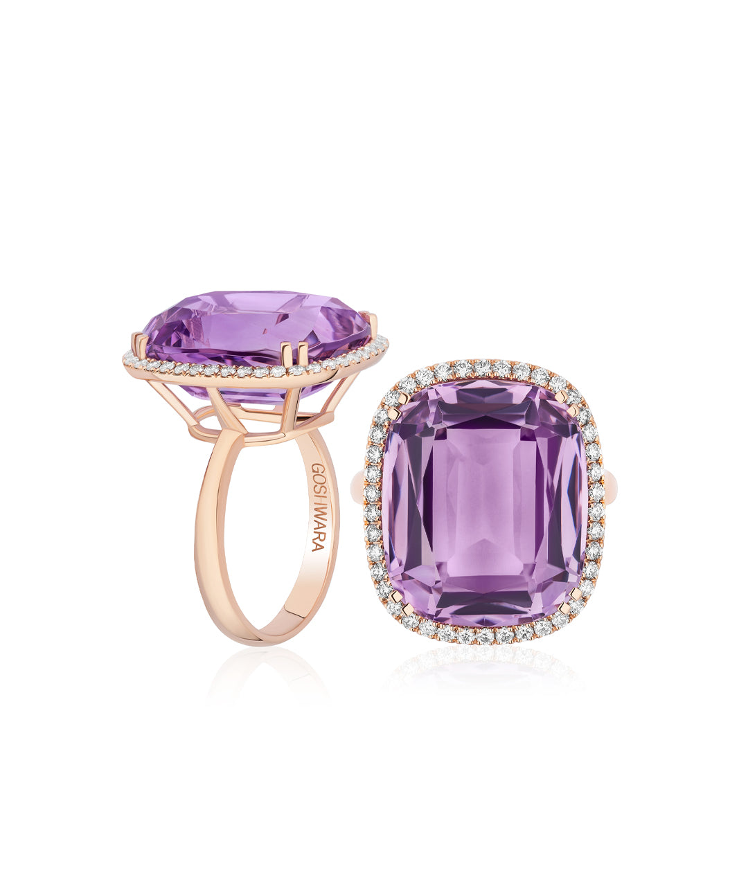Rose gold-Lavender Amethyst