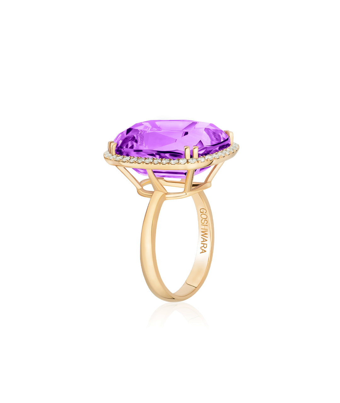 Yellow gold-Amethyst