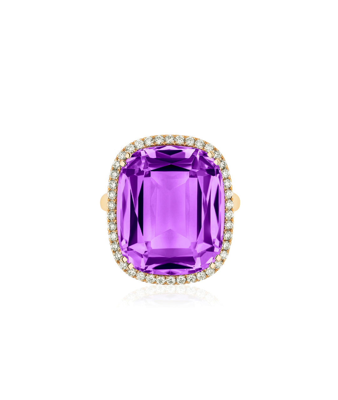 Yellow gold-Amethyst