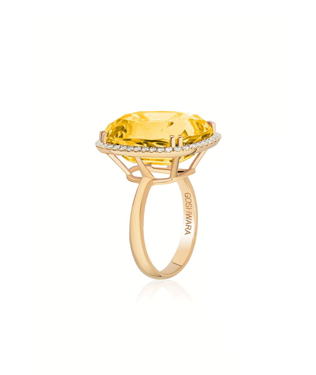 Yellow gold-Citrine