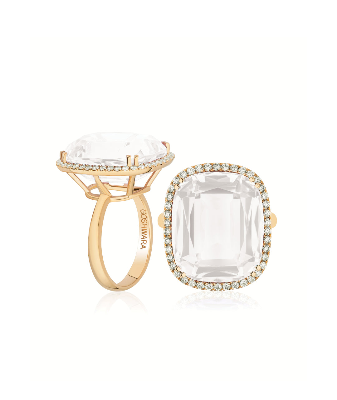 Yellow gold-Moon Quartz