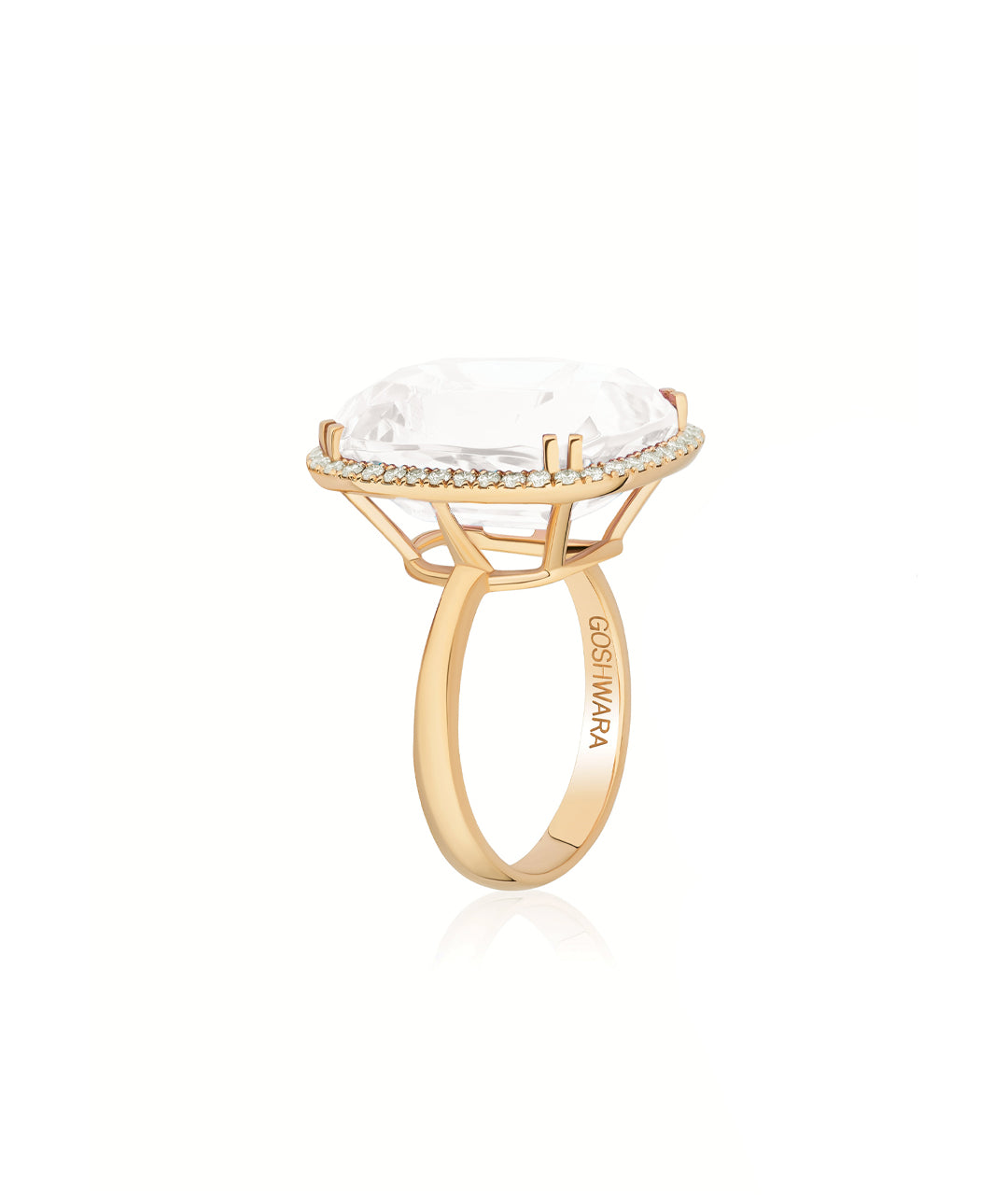 Yellow gold-Moon Quartz