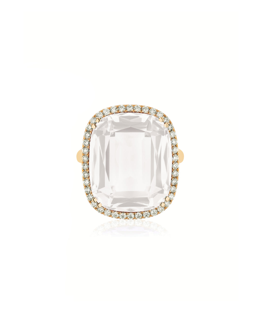 Yellow gold-Moon Quartz