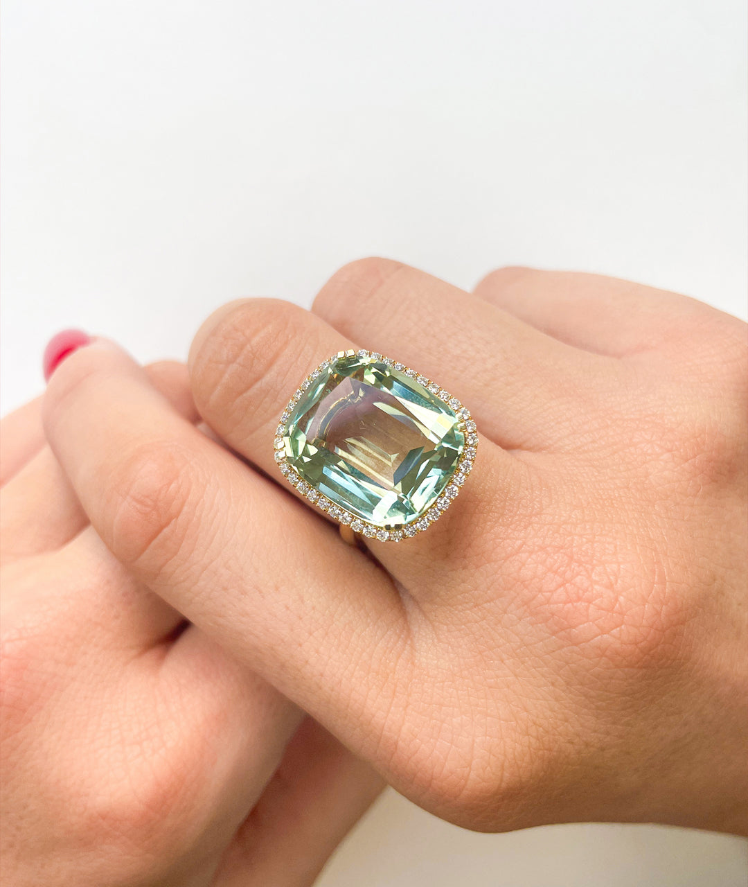 Yellow gold-Prasiolite