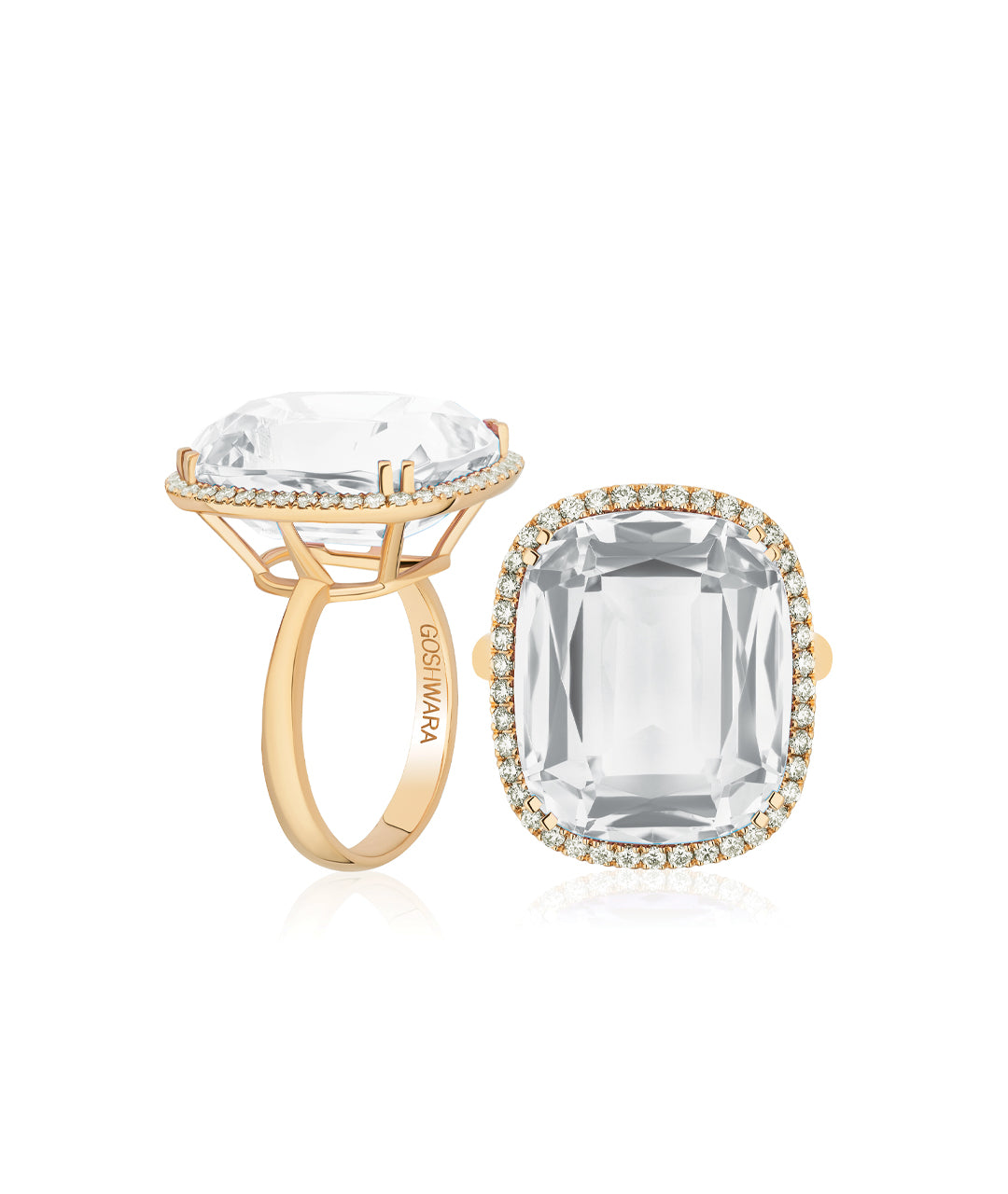 Yellow gold-Rock Crystal