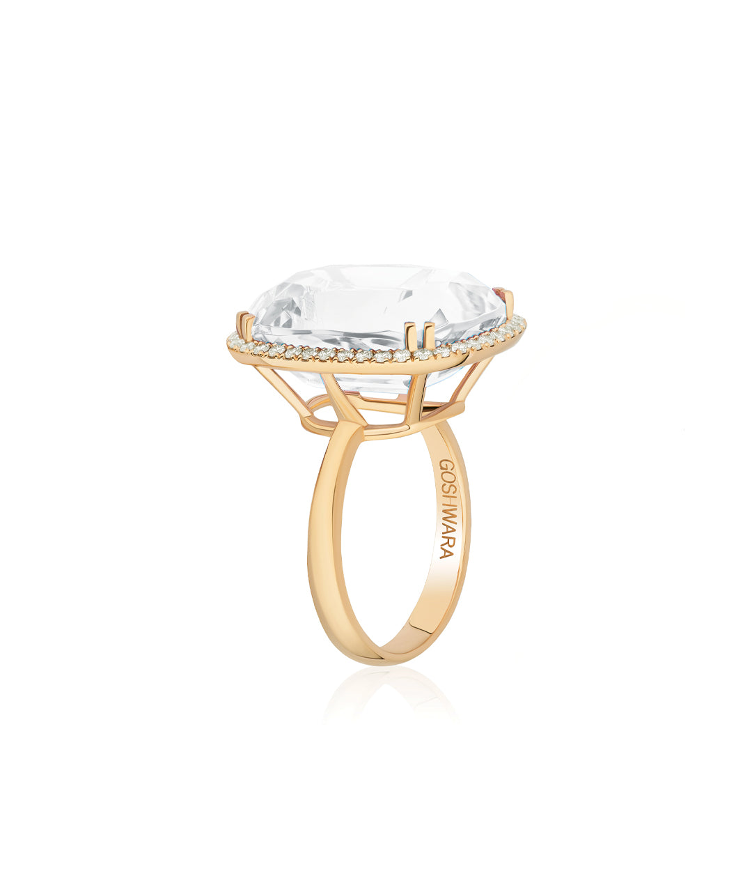 Yellow gold-Rock Crystal