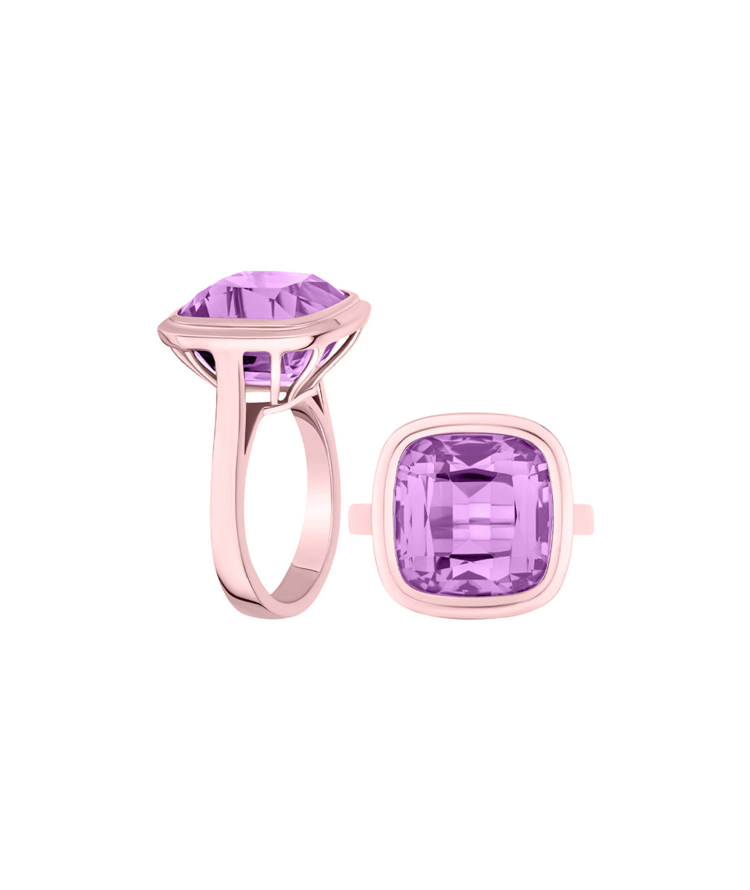 Rose gold-Lavender Amethyst