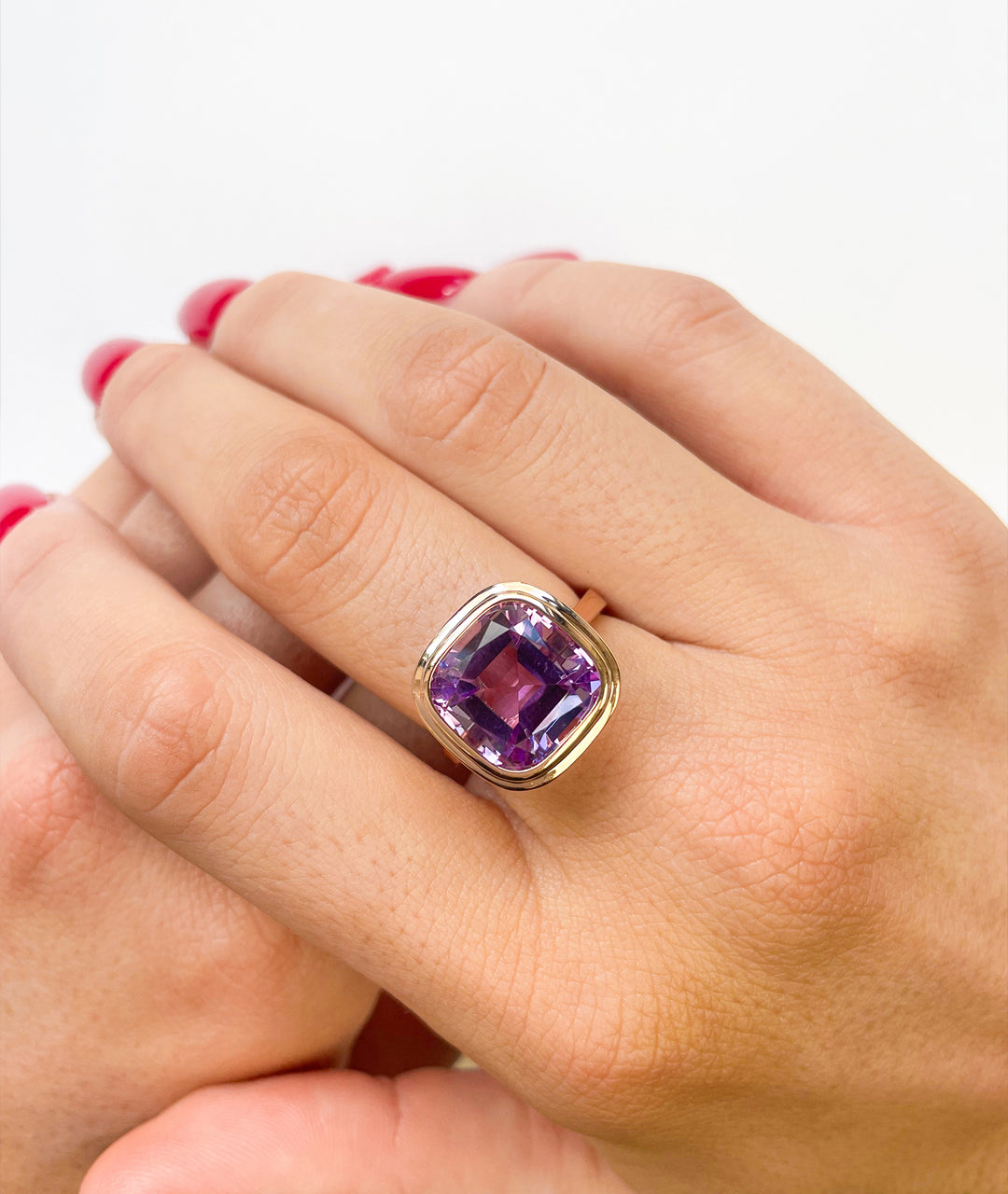 Rose gold-Lavender Amethyst