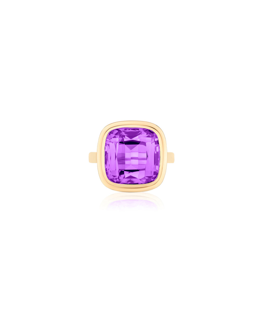 Yellow gold-Amethyst