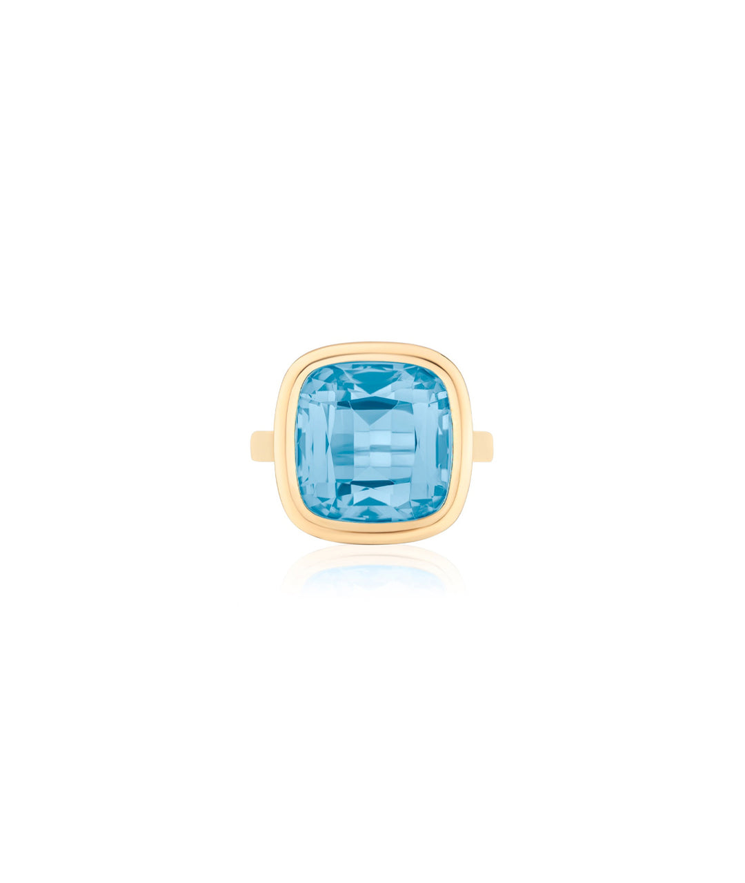 Yellow gold-Blue Topaz