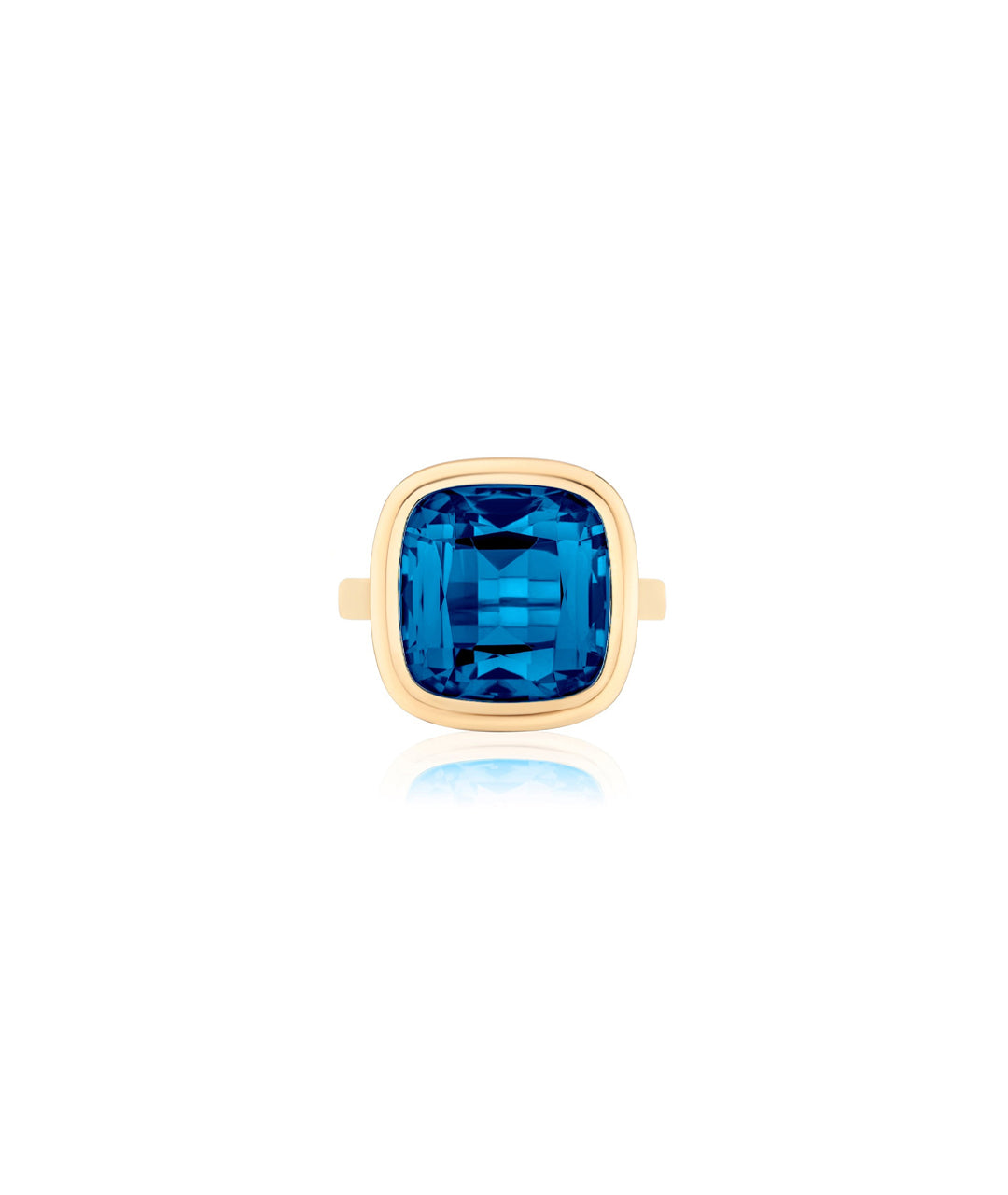 Yellow gold-London Blue Topaz