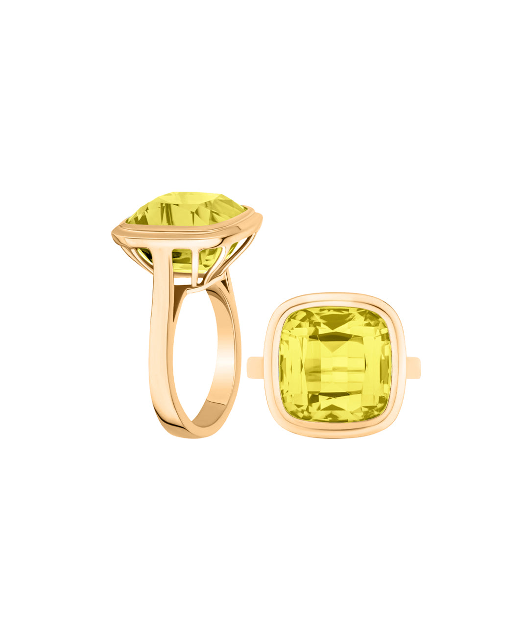 Yellow gold-Lemon Quartz