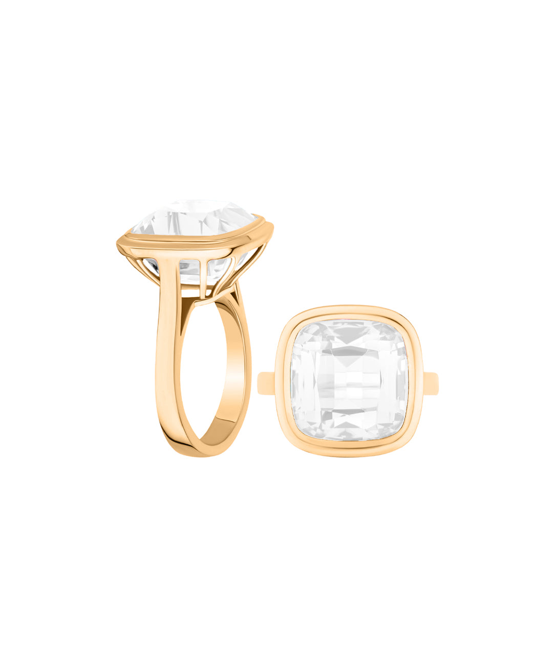 Yellow gold-Moon Quartz