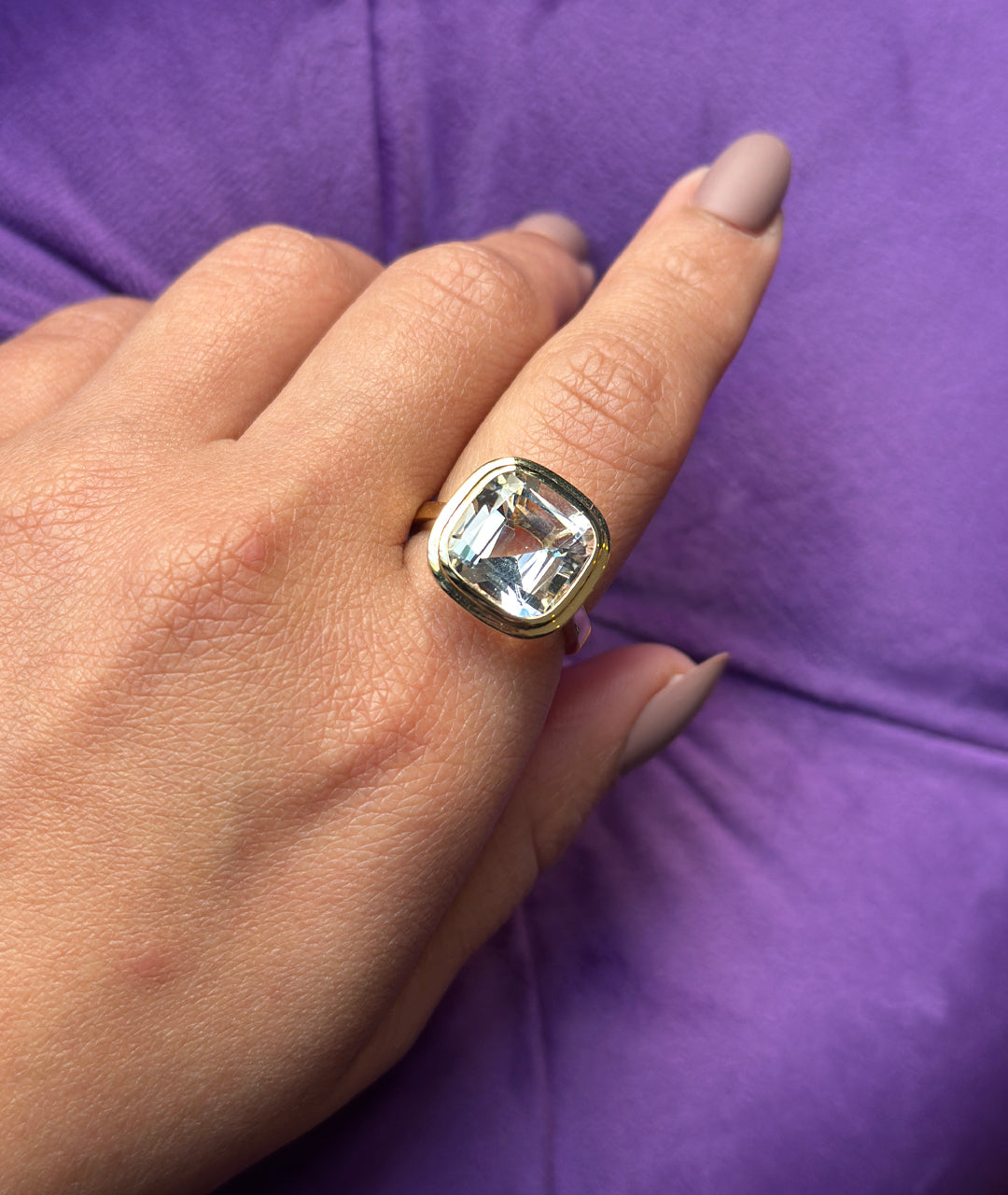 Yellow gold-Rock Crystal