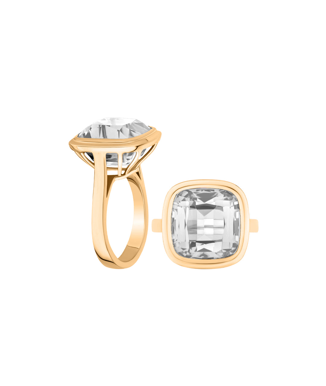 Yellow gold-Rock Crystal