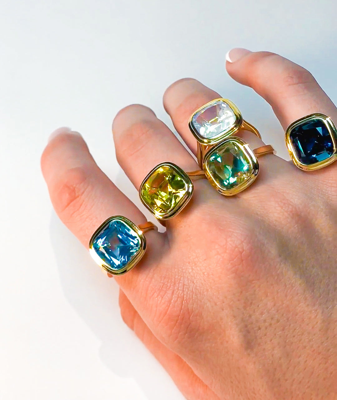 Yellow gold-London Blue Topaz