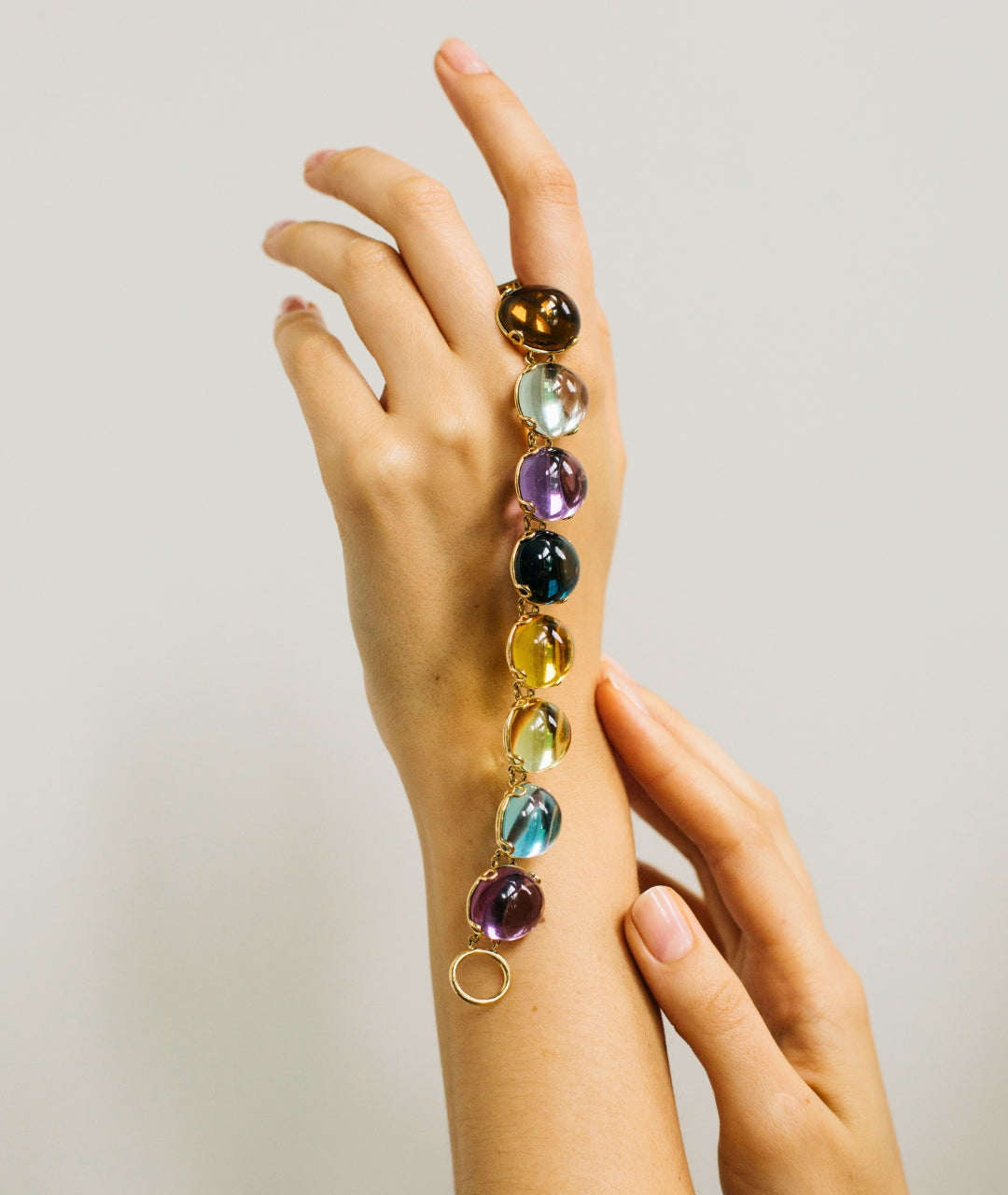 Multi-Stone Cabochon Bracelet