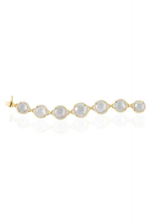 Moon Quartz Cabochon Bracelet