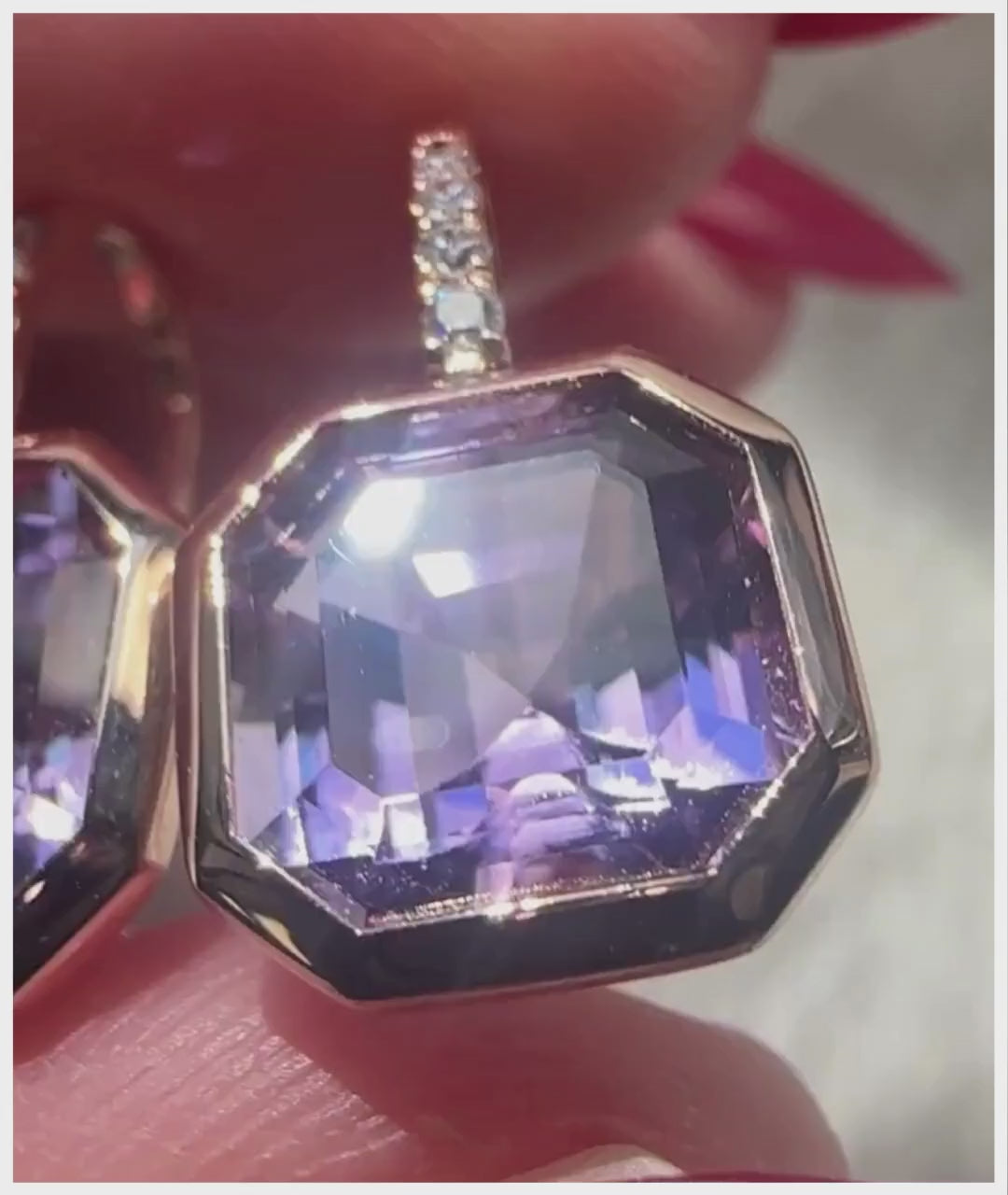 Rose gold-Lavender Amethyst