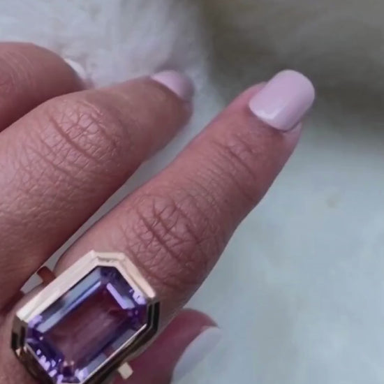 Rose gold-Lavender Amethyst