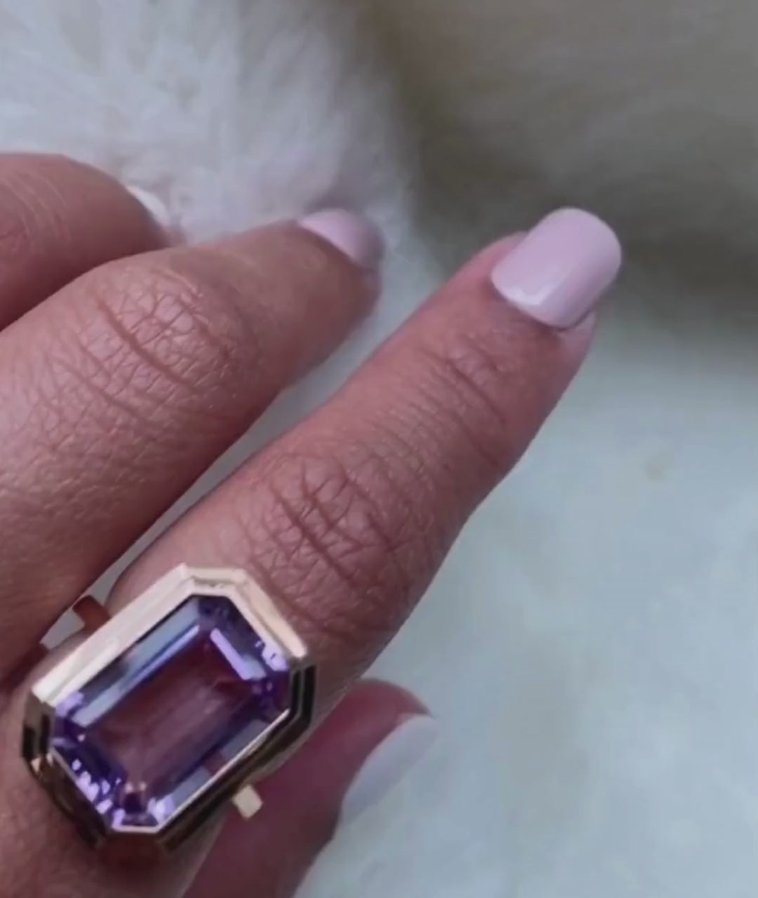 Rose gold-Lavender Amethyst