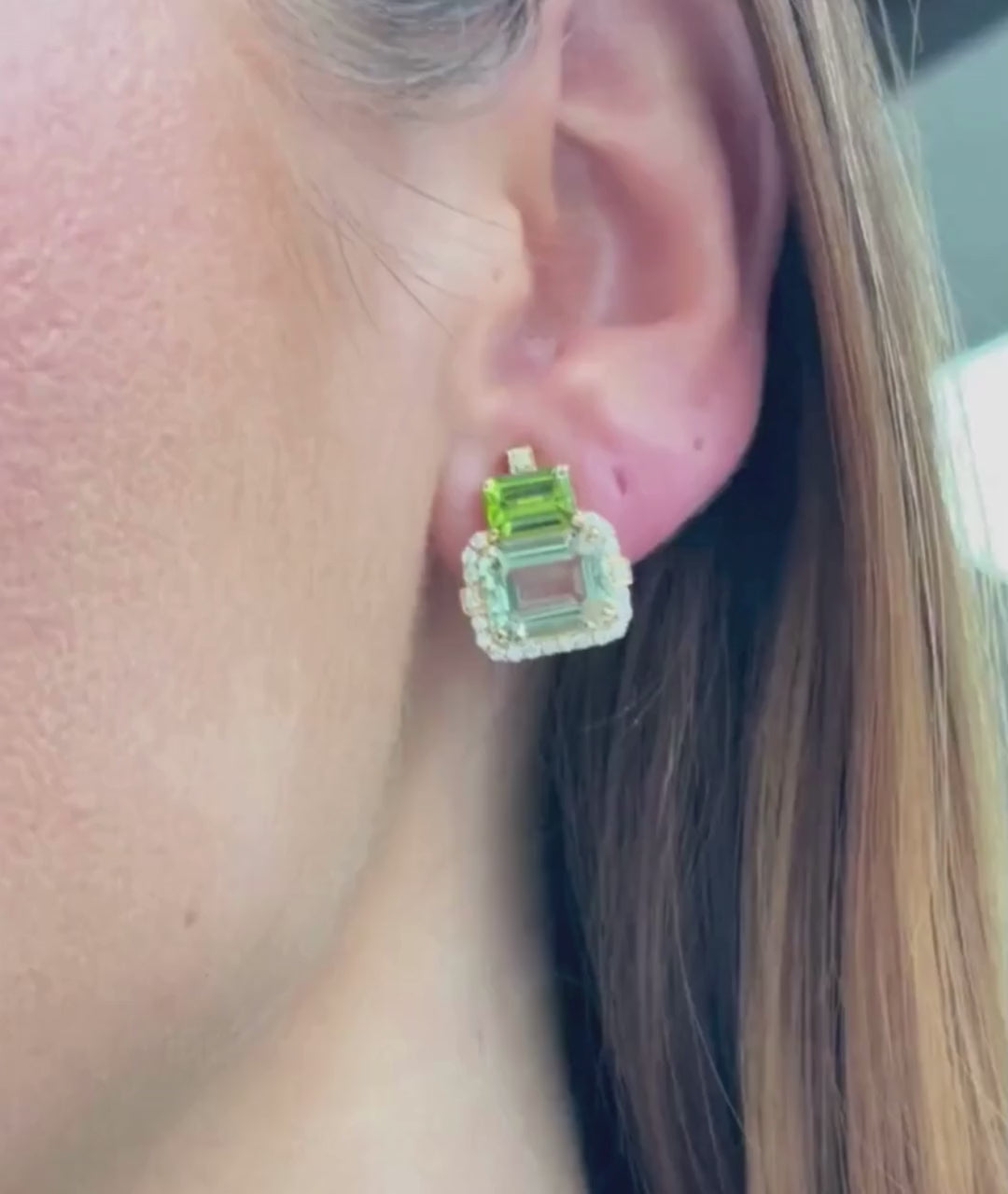 Prasiolite with Peridot