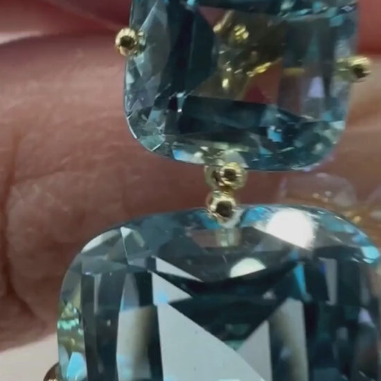 Yellow gold-Blue Topaz