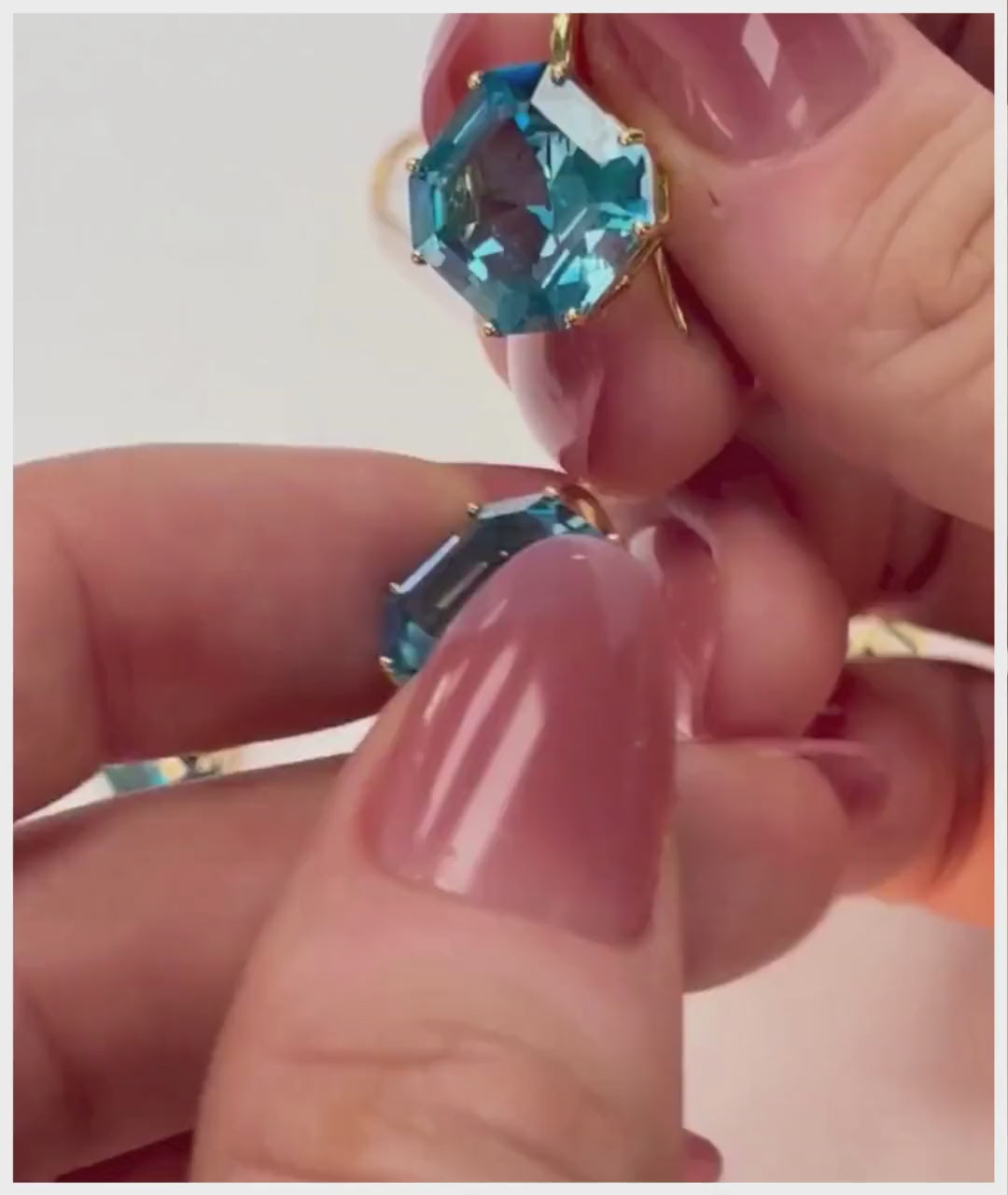 Yellow gold-London Blue Topaz