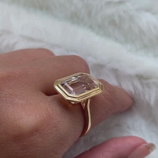 Yellow gold-Rock Crystal