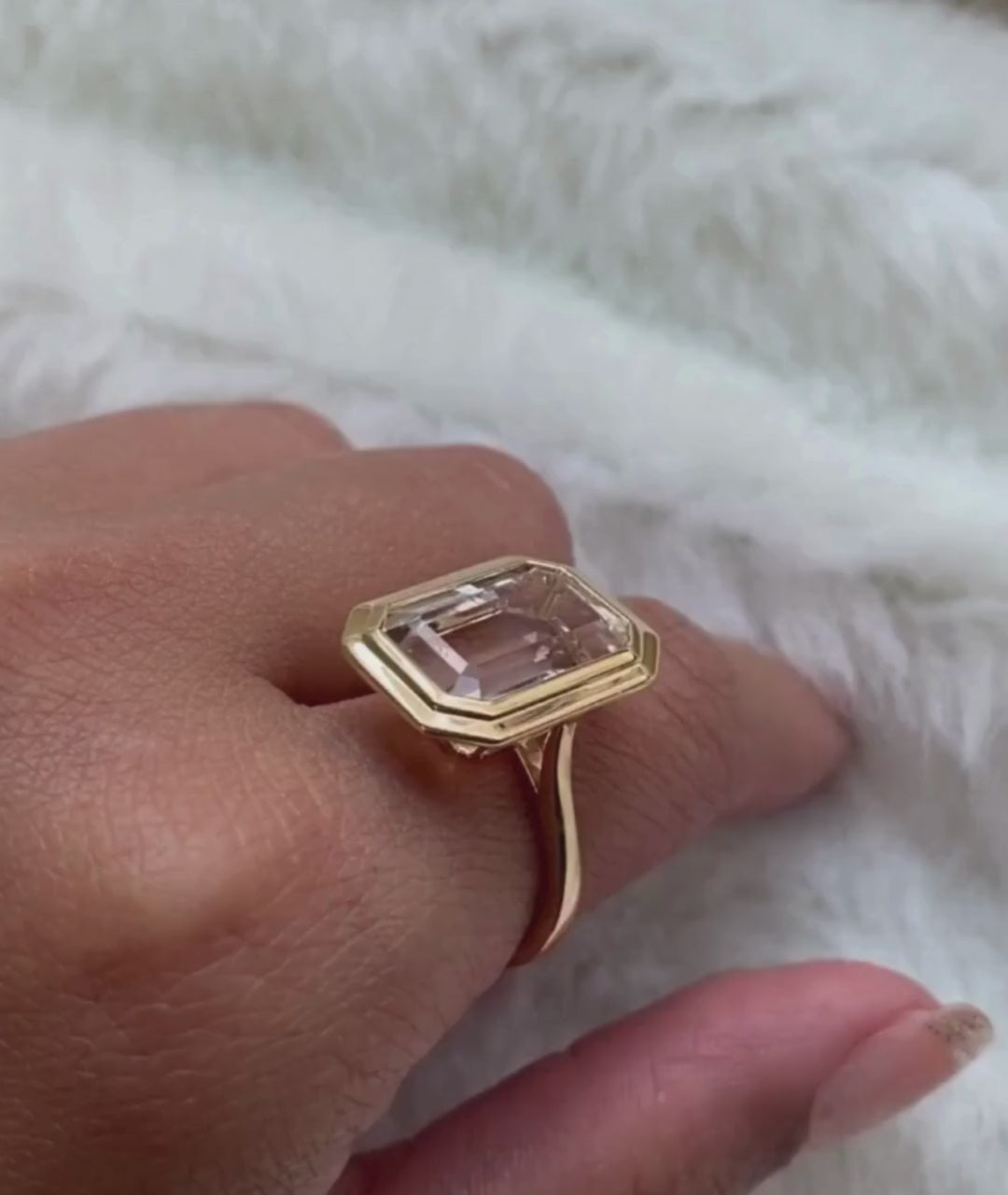 Yellow gold-Rock Crystal