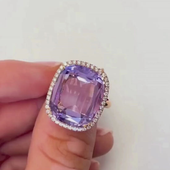 Rose gold-Lavender Amethyst