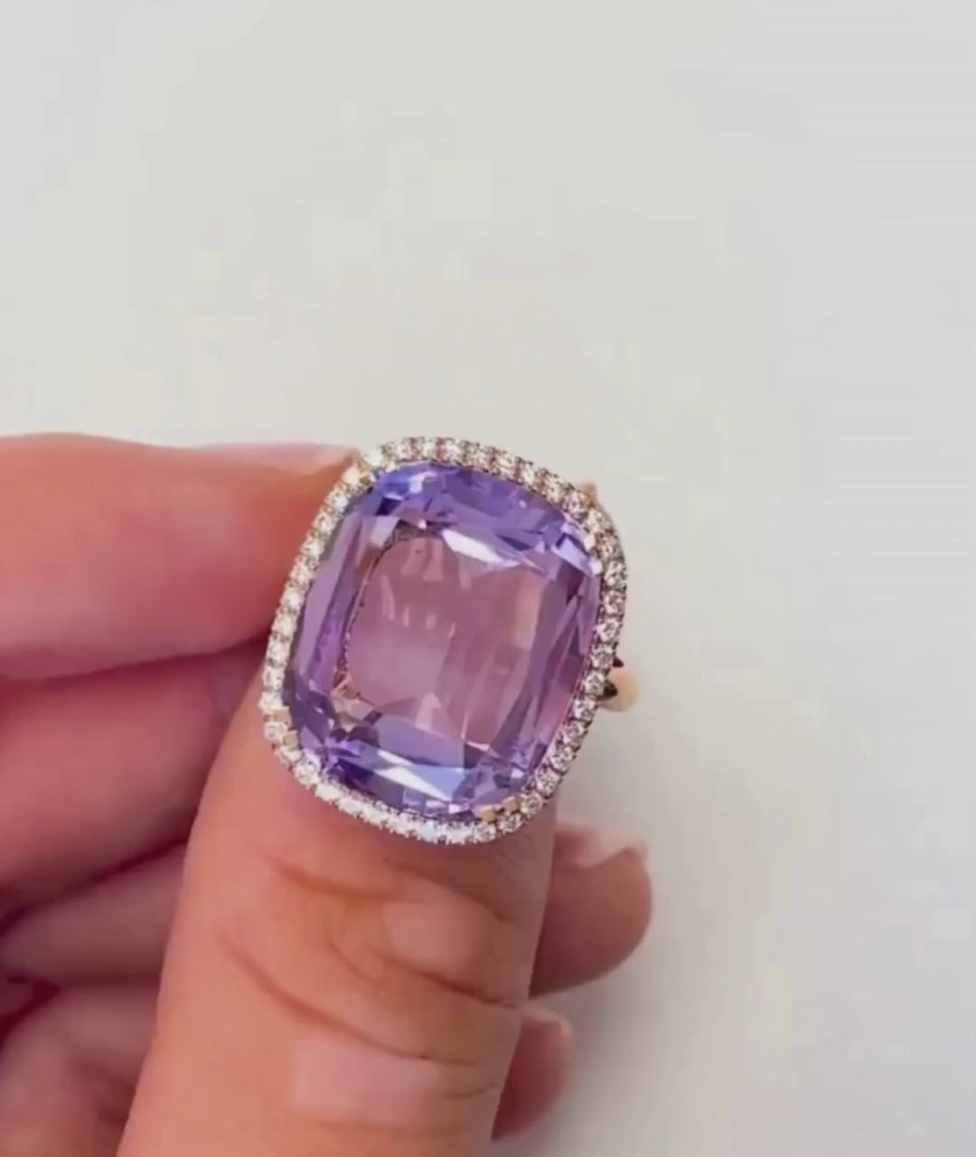 Rose gold-Lavender Amethyst