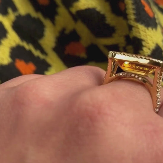 Yellow gold-Citrine