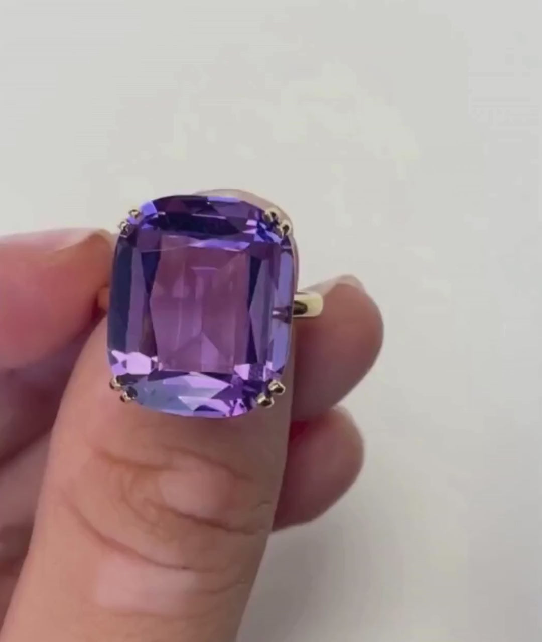 Yellow gold-Amethyst