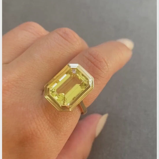 Yellow gold-Lemon Quartz
