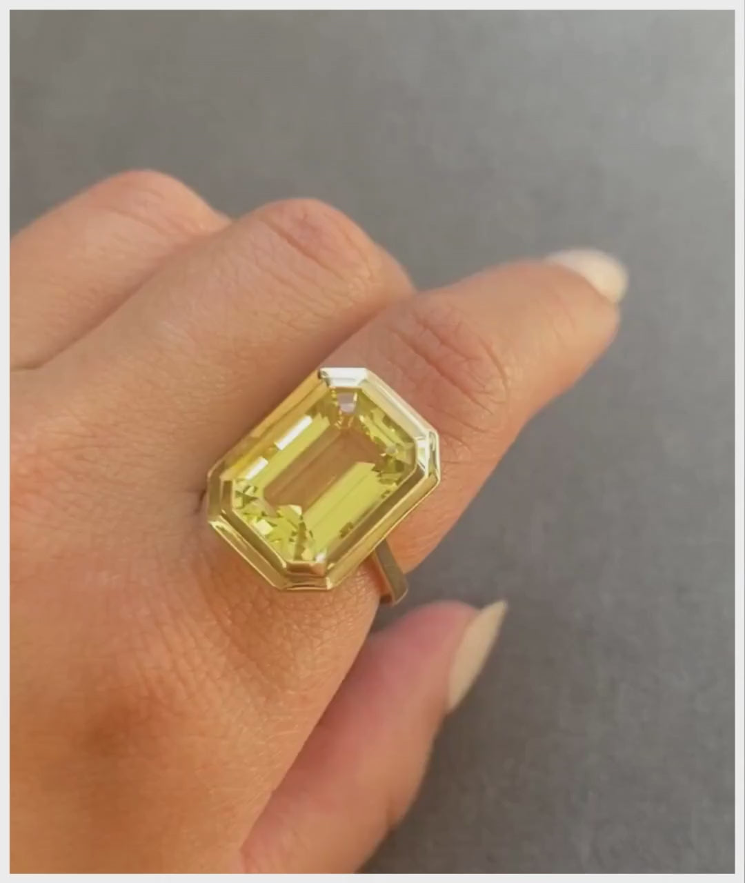 Yellow gold-Lemon Quartz
