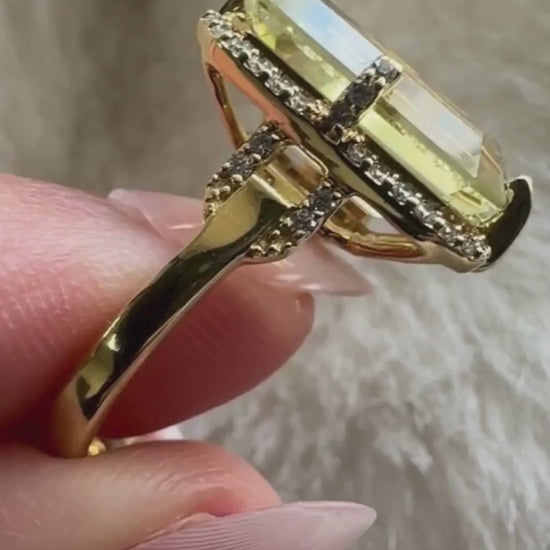 Yellow gold-Lemon Quartz