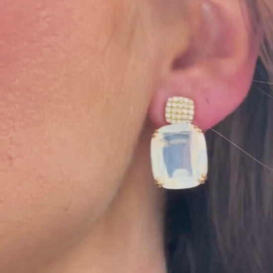 Yellow gold-Moon Quartz