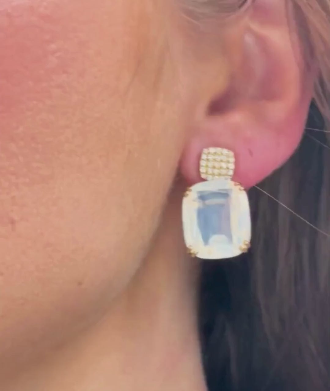 Yellow gold-Moon Quartz